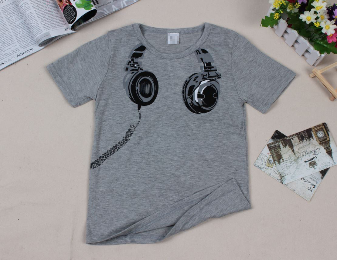The Patterned Earplug: Patterned Short-Sleeve T-Shirt with Earplugs
