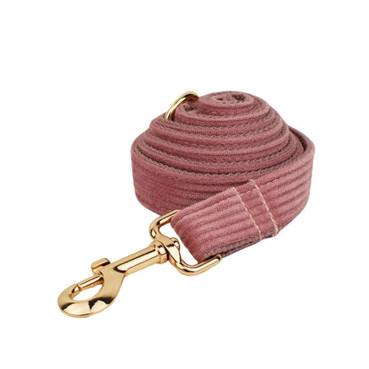 Corduroy Pet Collar Traction Rope