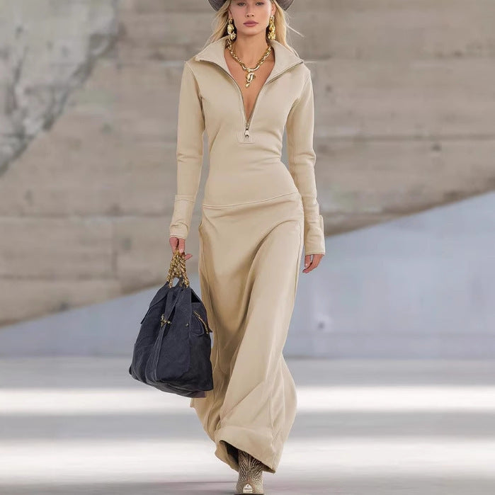 Collared Fashion Slim Fit Elegant Dress For Women