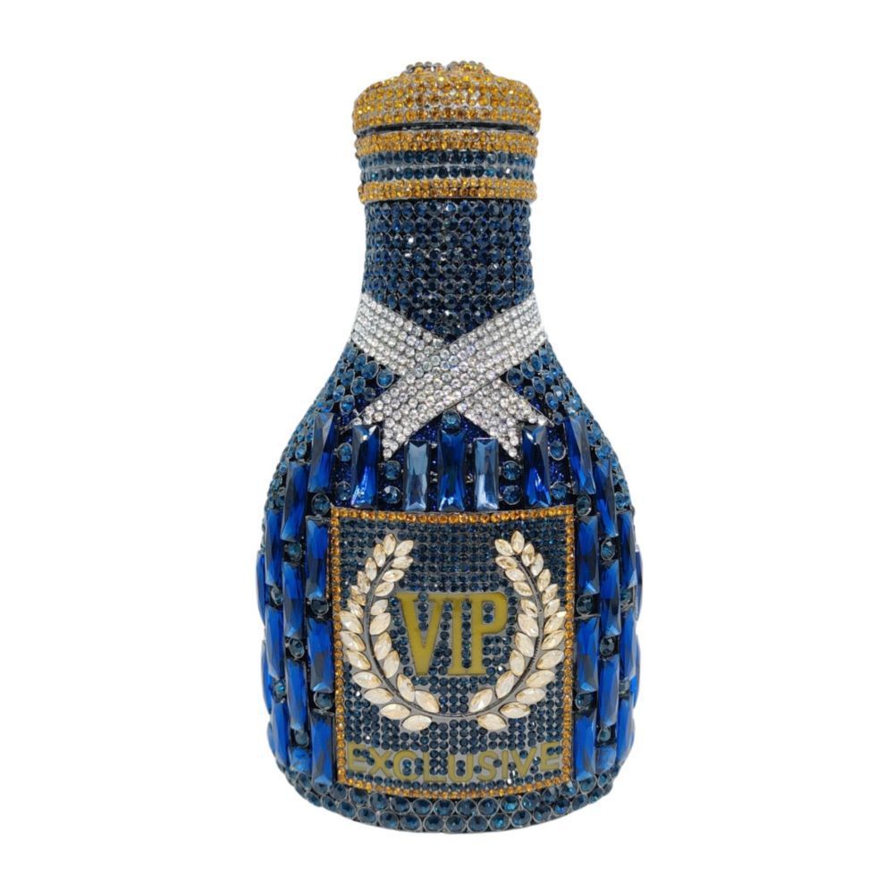 Champagne Bottle Diamond Hand Holding Dinner Bag