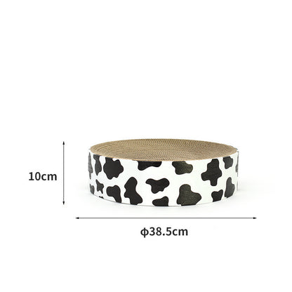 Round corrugated cat scratcher