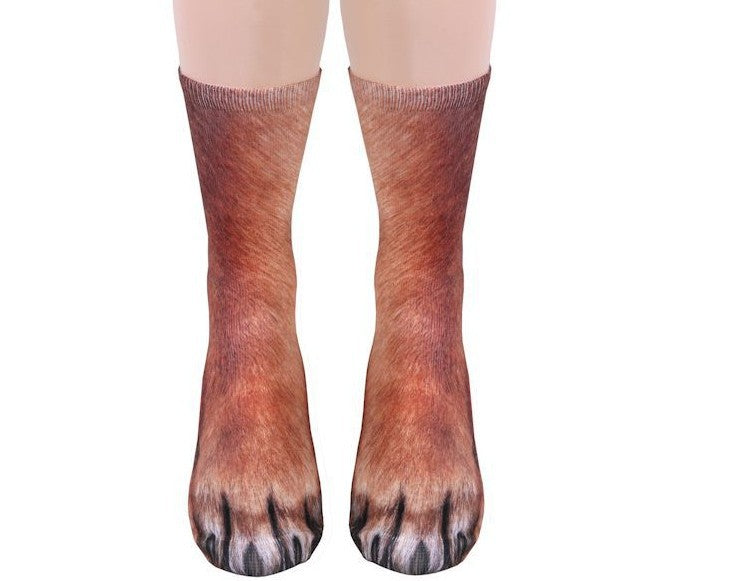 The Feline Paw: 3D Animal Paw Cute Long Socks