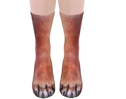 The Feline Paw: 3D Animal Paw Cute Long Socks