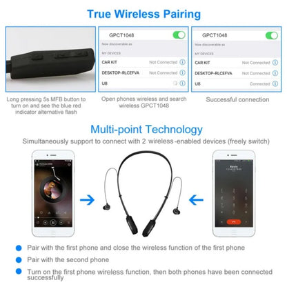 SweatFree Neck: Wireless Sweatproof Neckband Sports Earphones