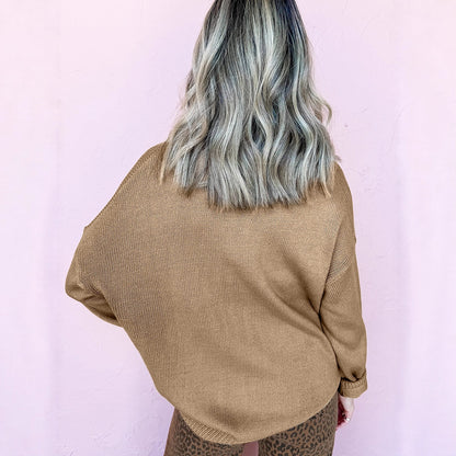 Multi-color Letters Printed Sweater For Women