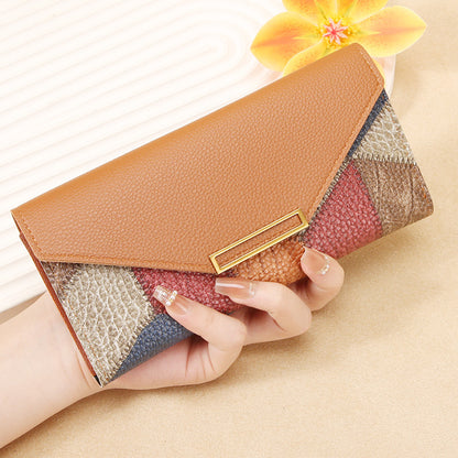 A Multi-functional Buckle Retro Thin Coin Purse From Japan And South Korea
