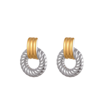 Stainless Steel Simple Design Earrings