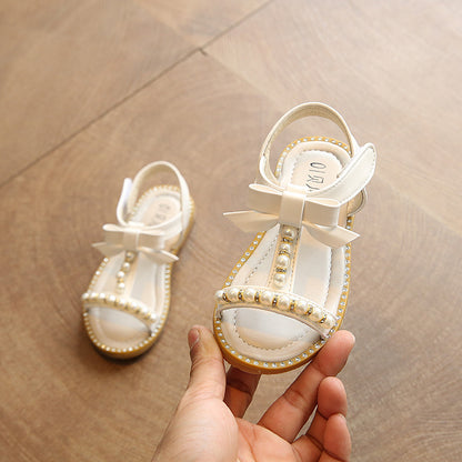 Girls' Summer New Princess Pearl Sandals