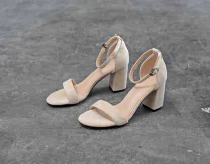 Chunky Heel Ankle-strap Plus Size Plus-sized Women's Shoes