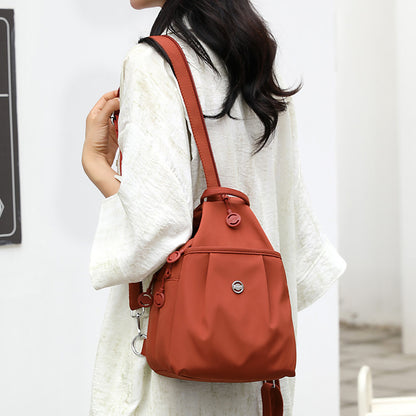 Womens Soft Leather Backpack for College Commute Daily School