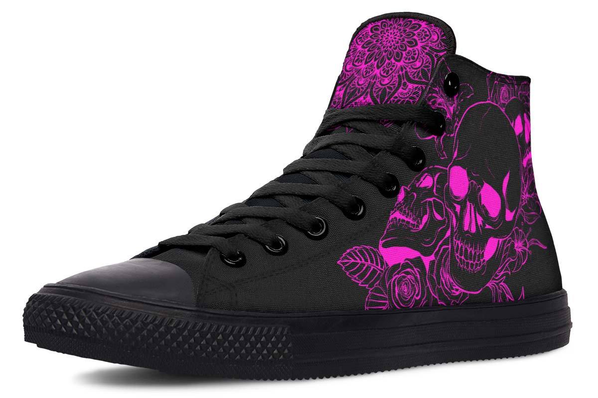 Men's And Women's Fashion Color Printing High-top Canvas Shoes