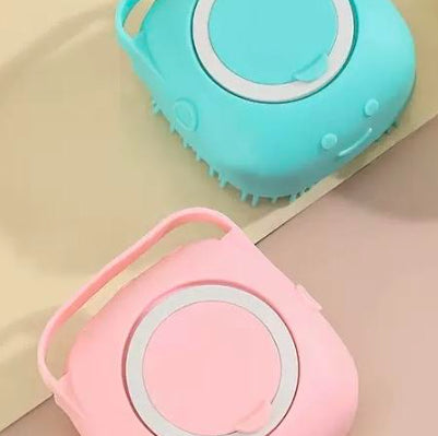 Silicone Pet Bathing & Massage Glove | Shampoo Dispensing Grooming Brush for Dogs & Cats