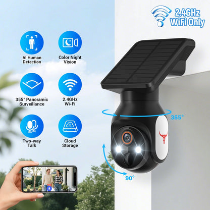 Home Security Monitoring Wireless Solar Battery Camera