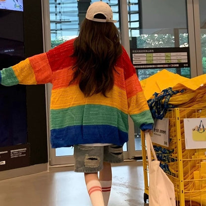 Women's Hollow Knitted Cardigan Top Coat