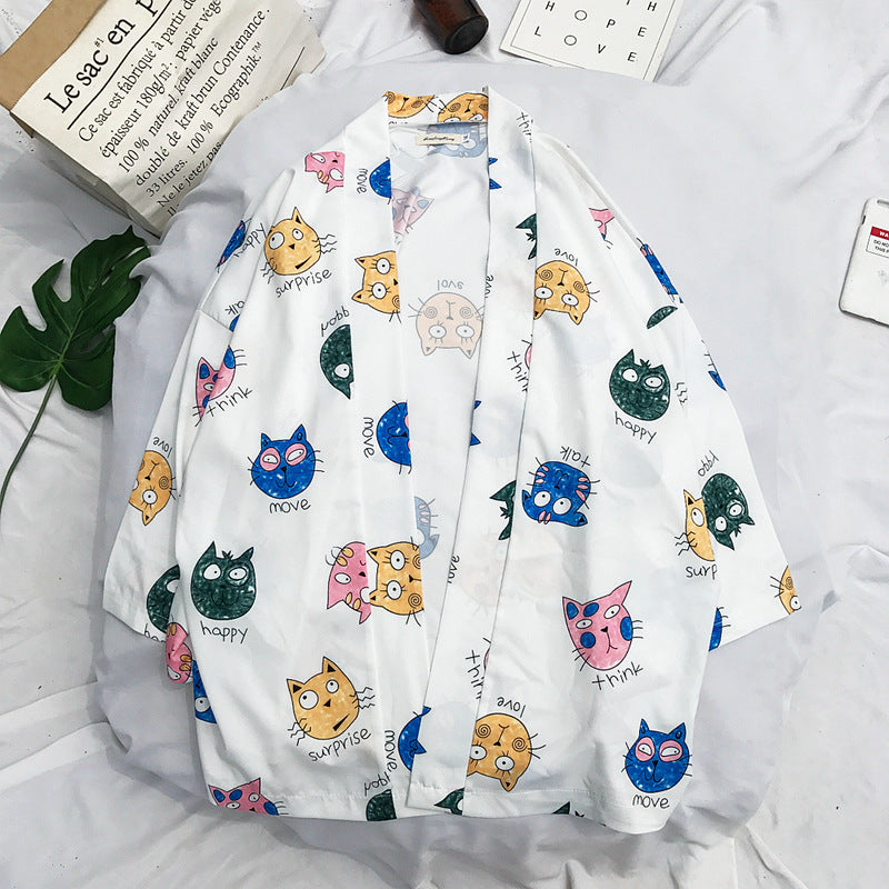 Chinese style seven-point sleeve robe cloak