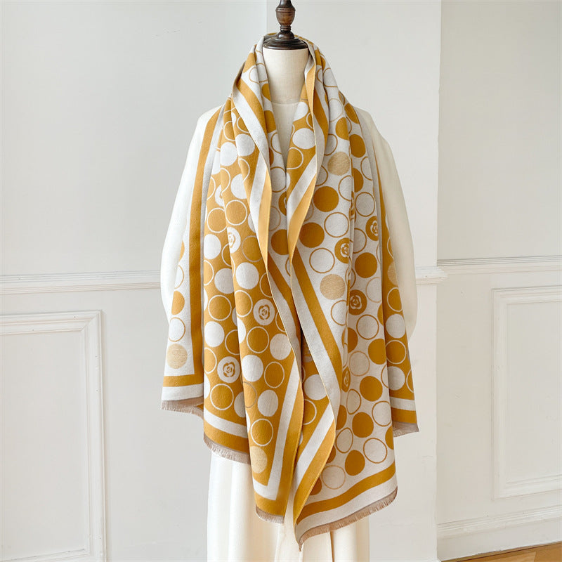 Thickened Warm Shawl Cashmere Winter Circle Scarf