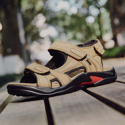 Roman Heritage: Outdoor Leather Roman-Style Sandals
