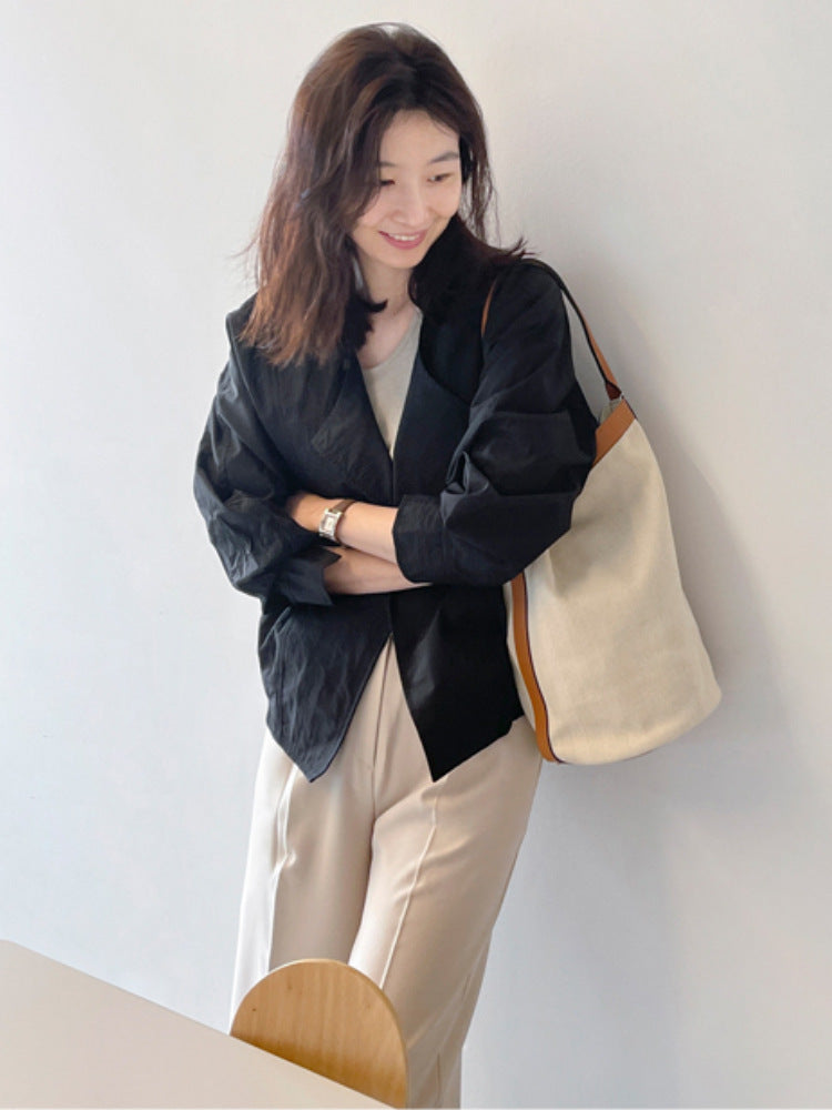 Loose Crew Neck Sun Protection Top Air Conditioning Cardigan