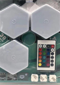 Three lights are colorful
