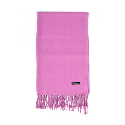 Women's Solid Color Scarf Tassel Scarf