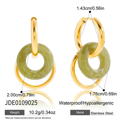 Resin Earrings Light Luxury High-grade Special-interest Design