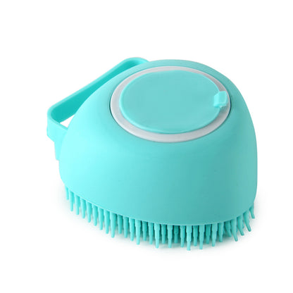 Silicone Pet Bathing & Massage Glove | Shampoo Dispensing Grooming Brush for Dogs & Cats