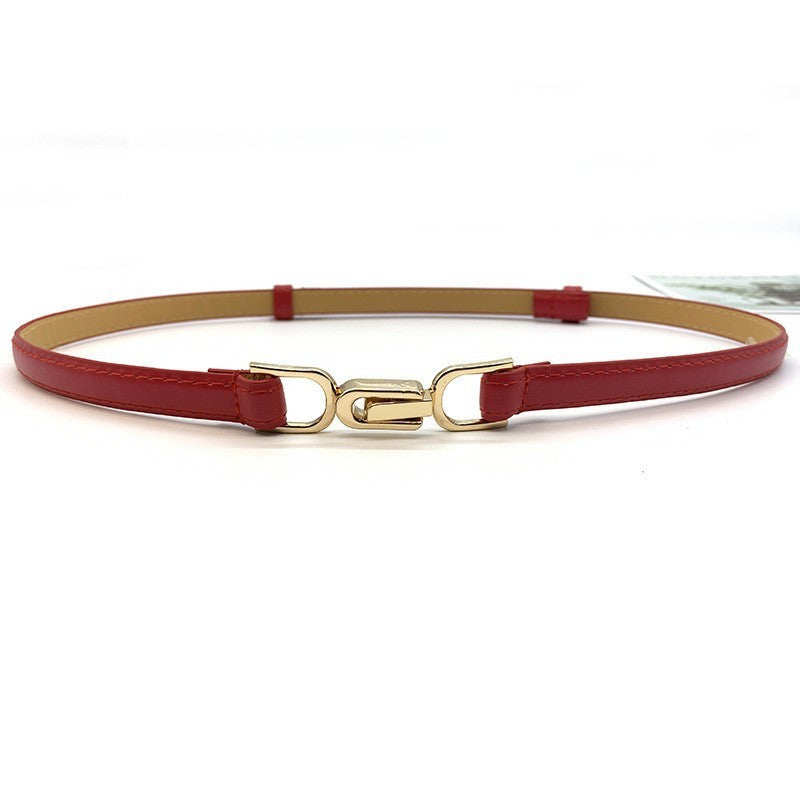 Punch-free Matte Buckle Adjustment Belt Women