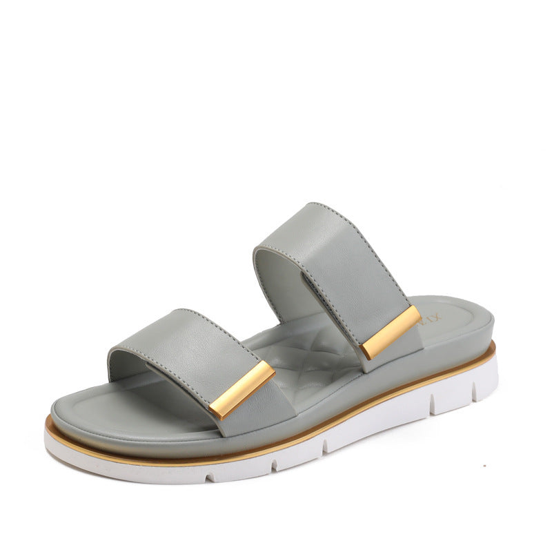 Platform Slippers Velcro Fashion Women