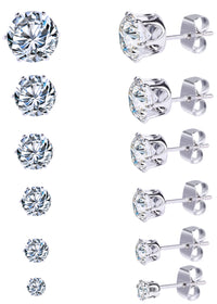 E191116 White Ear Studs