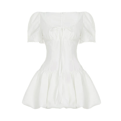 Elegant Princess Style Lace Slim Fit Patchwork Skirt