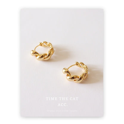 European And American Retro Metal Sense Frosty Style Earrings Personality