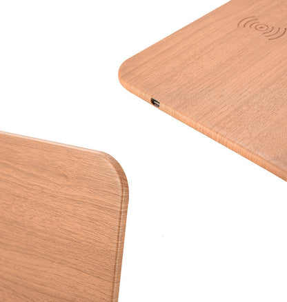 WoodCharge: Handcrafted Natural Wooden Wireless Charging Pad