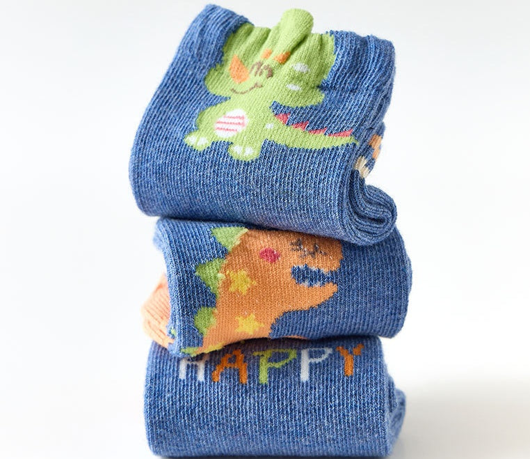 The Celestial Sock: Five-Pointed Star & Dinosaur Fashion Socks