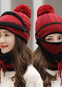 3pcs wine red