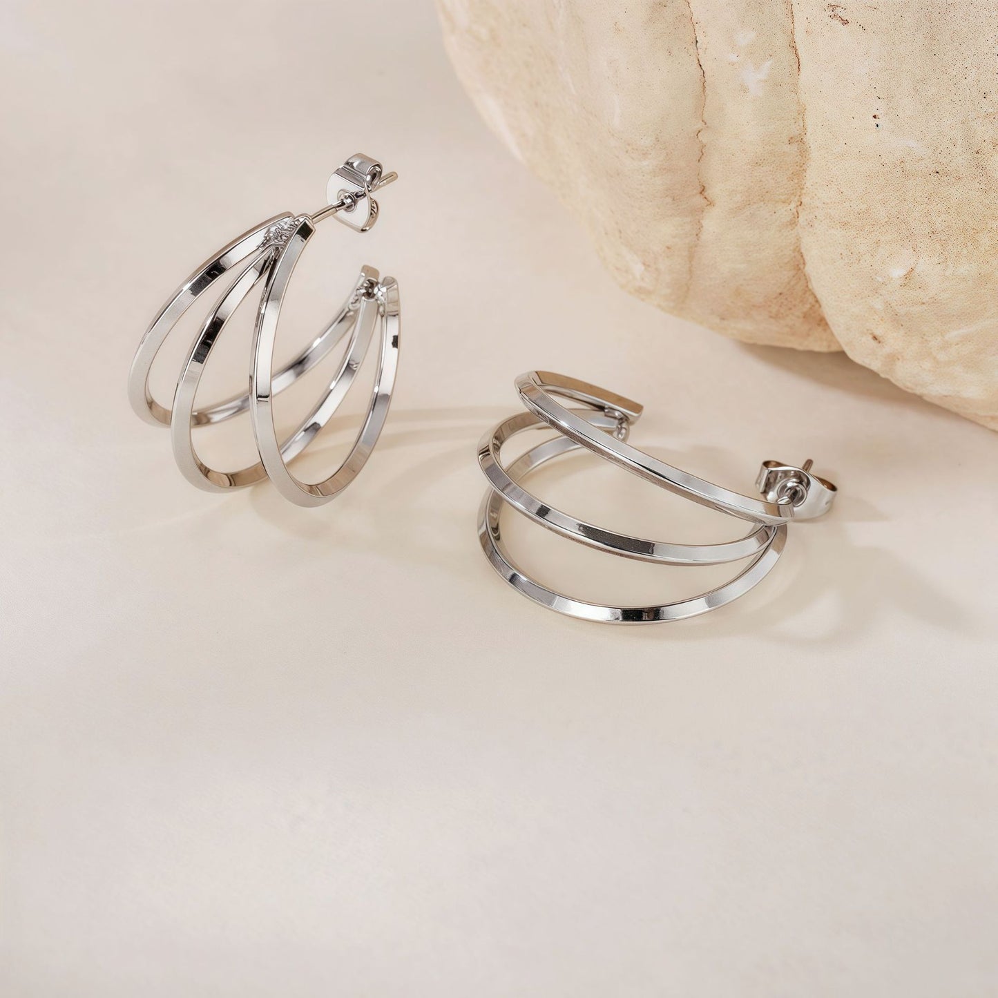 Geometric Line Splicing Earrings Hypoallergenic