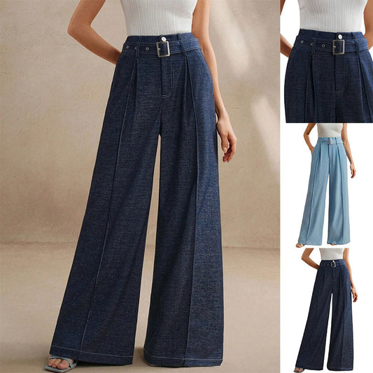 Wide-leg High Waist Jeans For Women