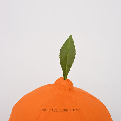 Cute Funny Tangerine Baseball Cap Female Spring And Summer Travel Photo