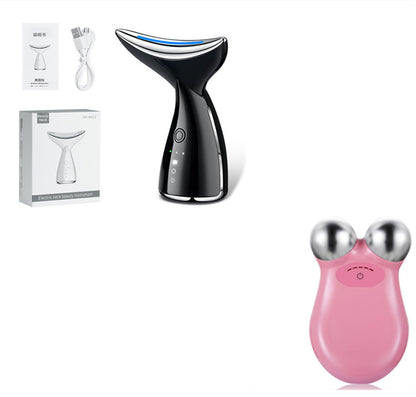 EMS Microcurrent Neck & Face Lifting Device | 3-Color LED Photon Therapy for Skin Tightening & Double Chin Reduction
