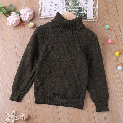 Heritage Checked Turtleneck Long Sleeve Knit