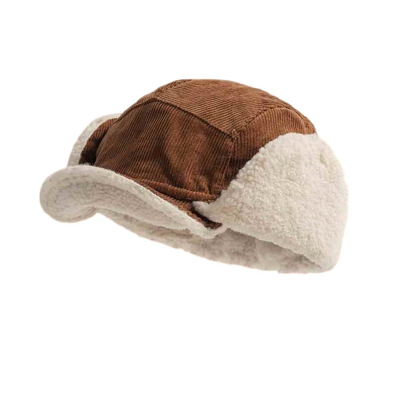 Japanese-style Retro Corduroy Warm Ear Protection Ushanka