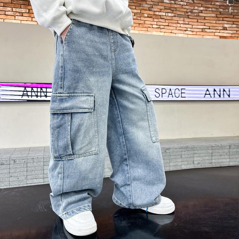 Essential Seasonal Transition Straight-Cut Jeans