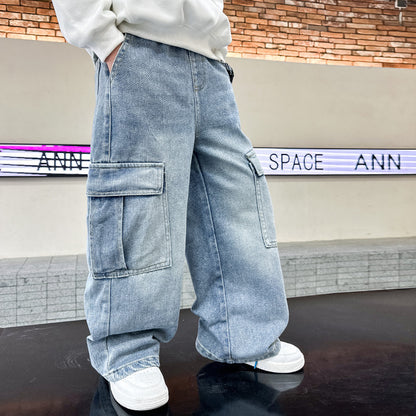 Essential Seasonal Transition Straight-Cut Jeans