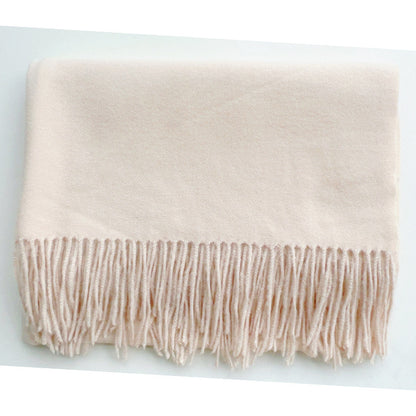 Simple Tassel Shawl Warm Artificial Cashmere Scarf
