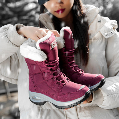 High-top plus velvet non-slip wear-resistant snow boots