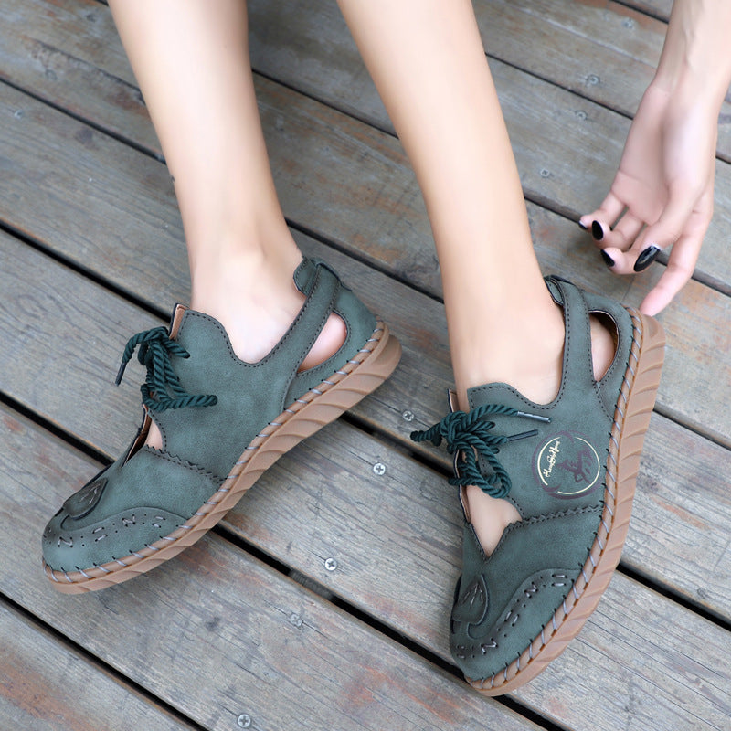 Plus Size Handmade Hollow Breathable Women's Sandals