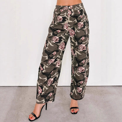 European And American Ladies Cowboy New Camouflage Pants