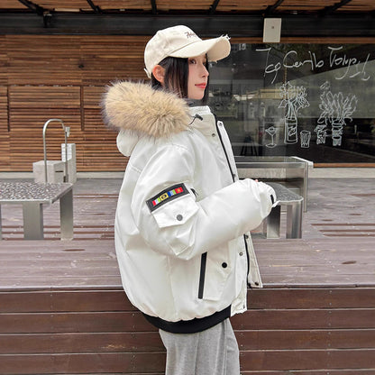 New Korean Style Loose Student Thickened Warm Cotton Coat Coat