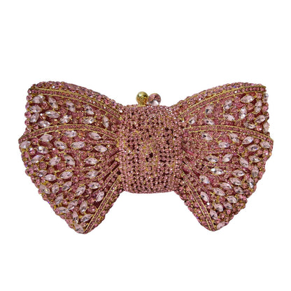Bow Diamond Evening Bag Rhinestone Clutch