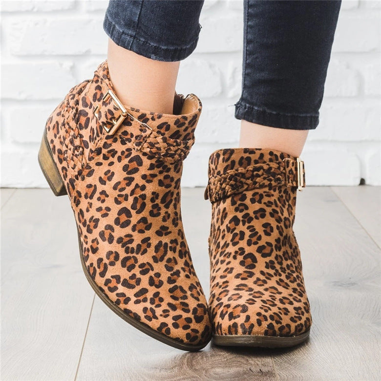 Female Low Heel Ankle boots