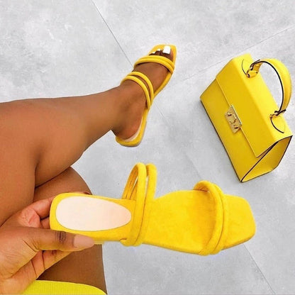 Slippers women flat bottom word wrap slippers